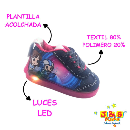 8157 LUMI Y NIÑA APRENDIENDO COLOR NEGRO FUCSIA