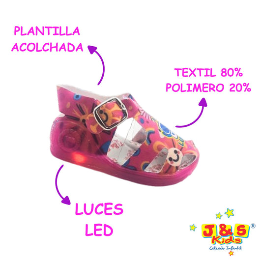 4276 SANDALIA FLORAL COLOR FUCSIA